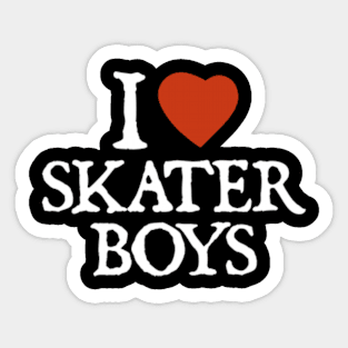 I Love Skater Boys Sticker